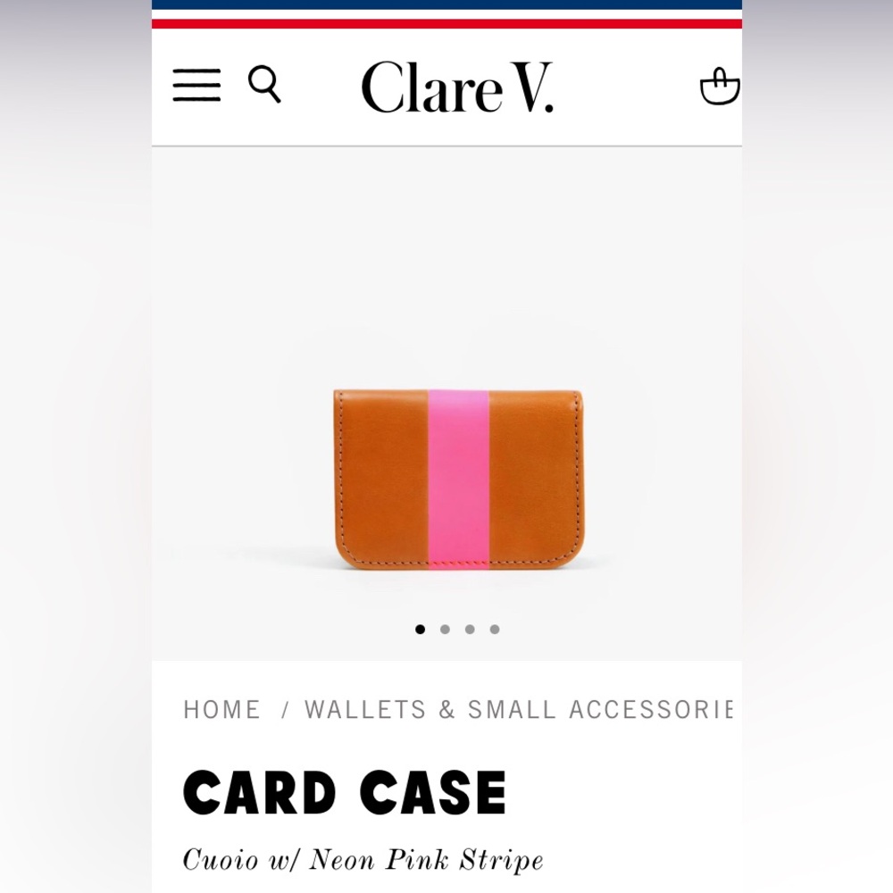 Clare V leather card case